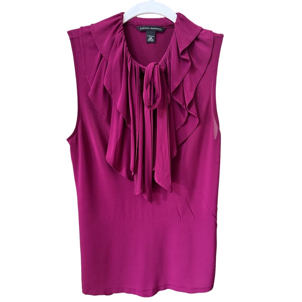 Banana Republic Sleeveless Ruffle Tank Top Blouse XS